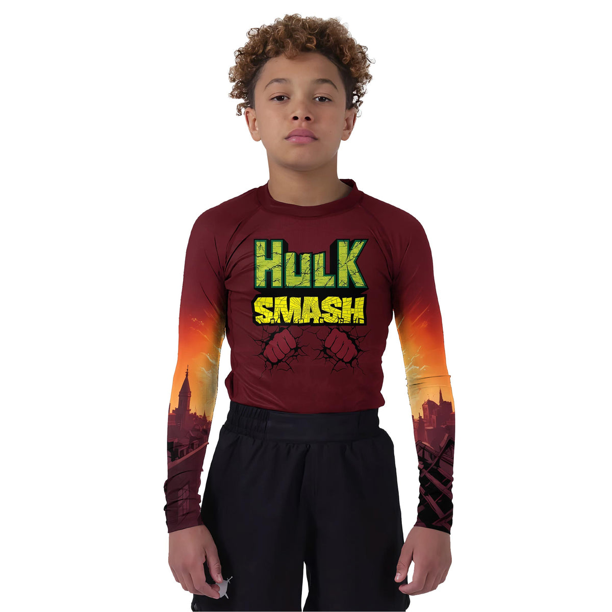 Hulk Smash Kids Rash Guard