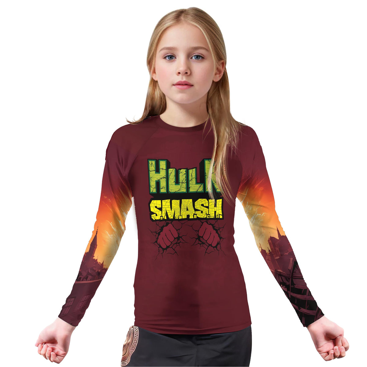 Hulk Smash Kids Rash Guard