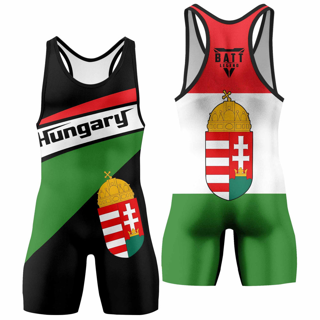 Hungary Flag Wrestling Singlet