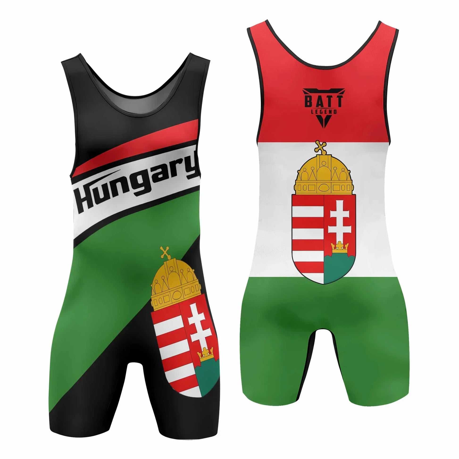 Hungary Flag Wrestling Singlet