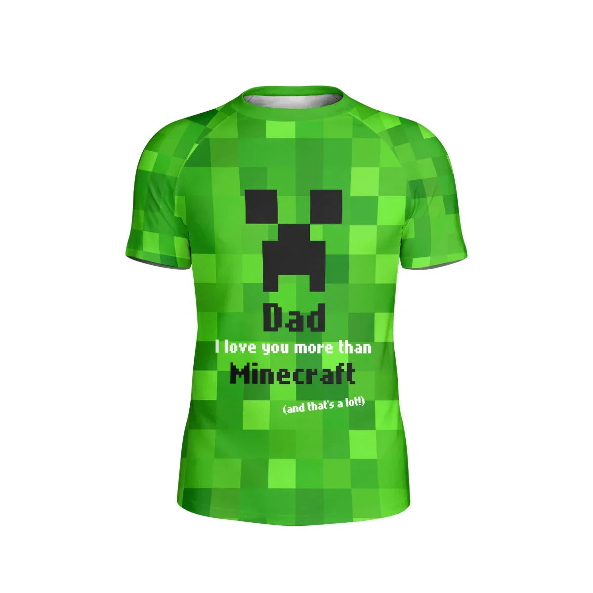I Love My Dad More Than Minecraft Kids Rash Guard