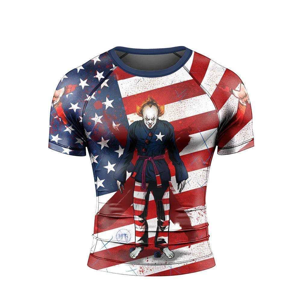 Horror Rash Guards IT Clown American Horror Rash Guard | Halloween Rash Guard