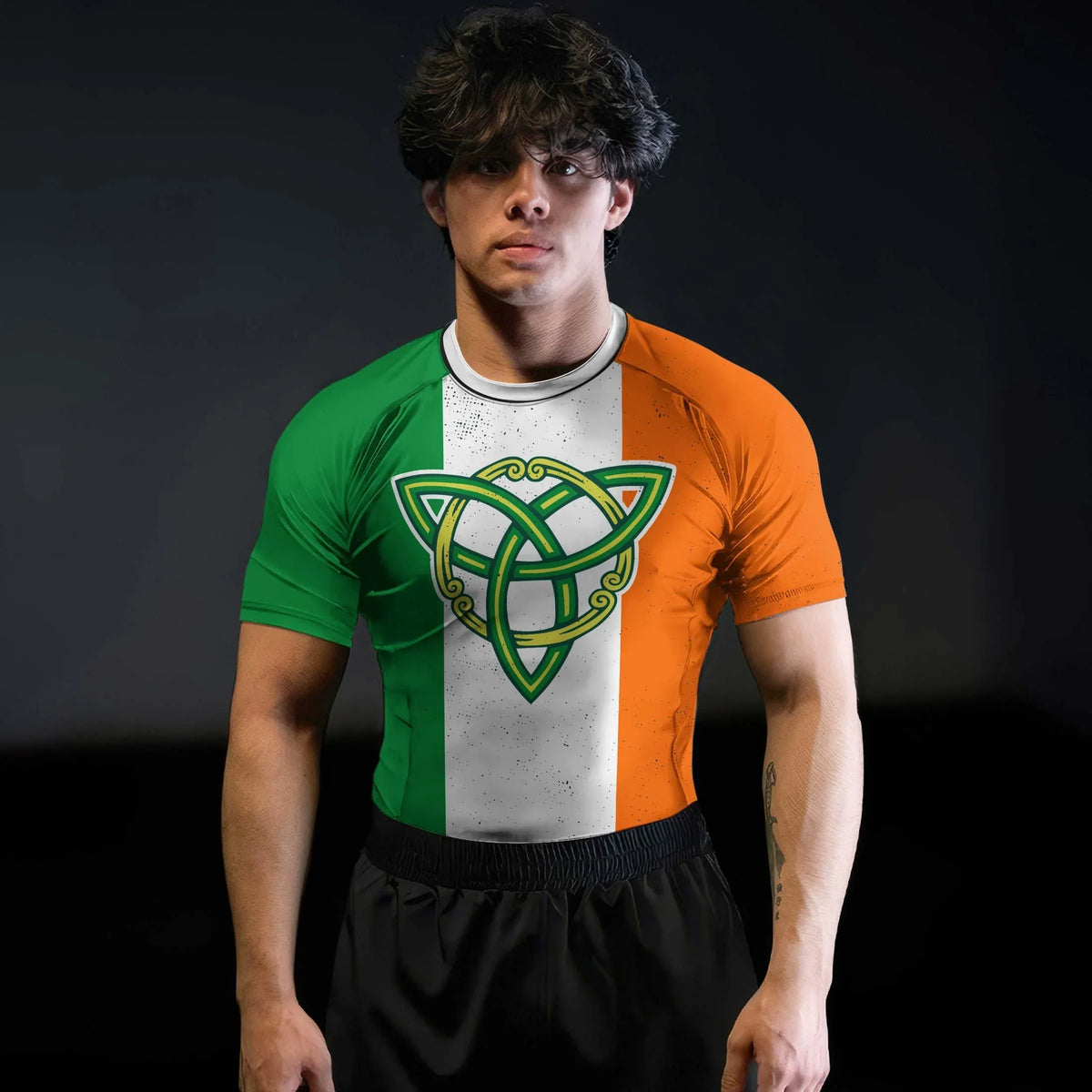 Ireland Flag Rash Guard for MMA, BJJ, Fitness
