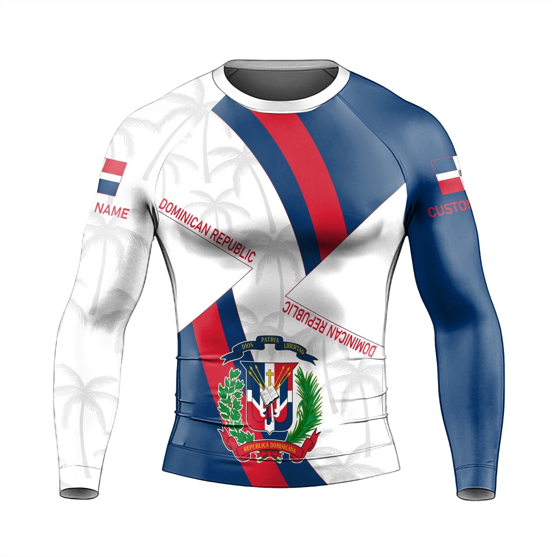 Personalized Dominican Republic Patriot Rash Guard