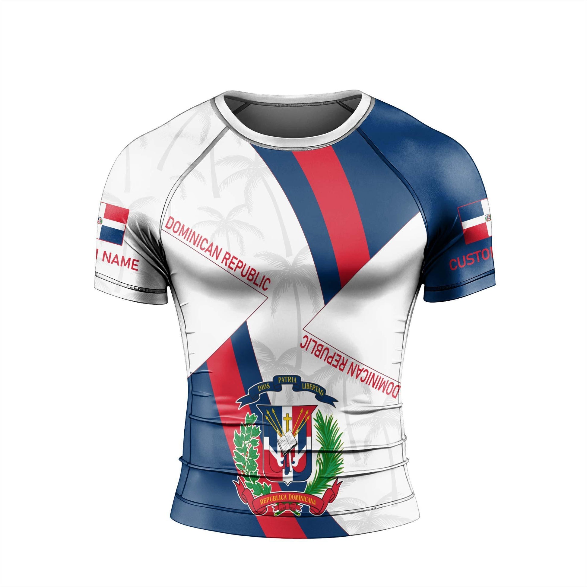 Personalized Dominican Republic Patriot Rash Guard