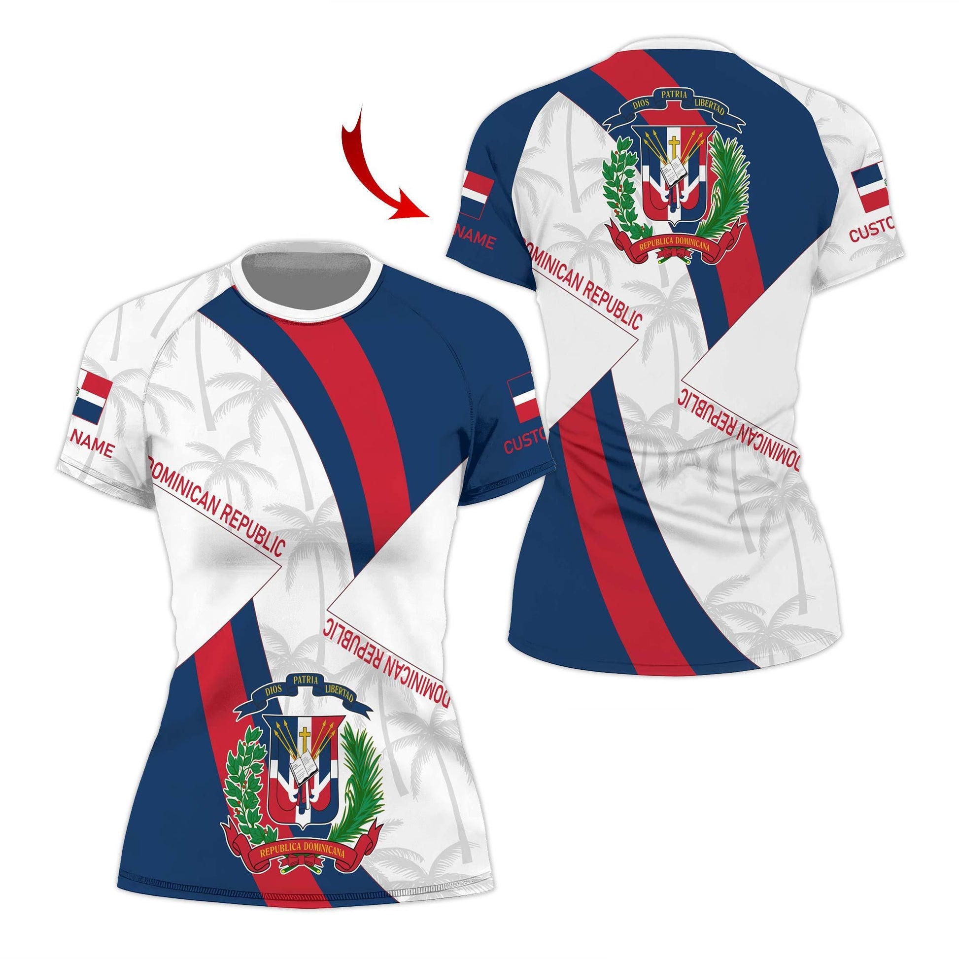 Personalized Dominican Republic Patriot Rash Guard