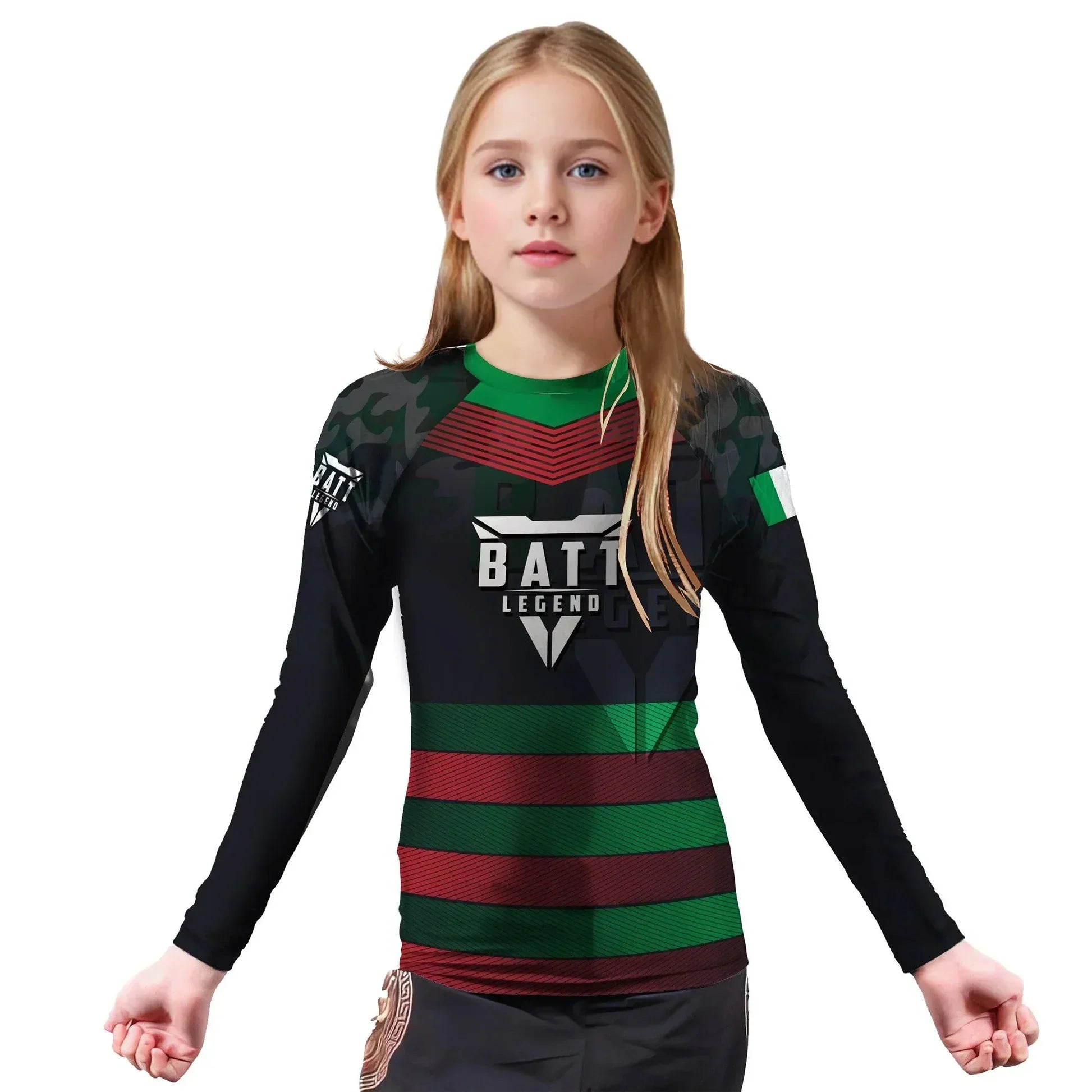 Italy Skull Fighter Kids Rash Guard | Athletic Wear