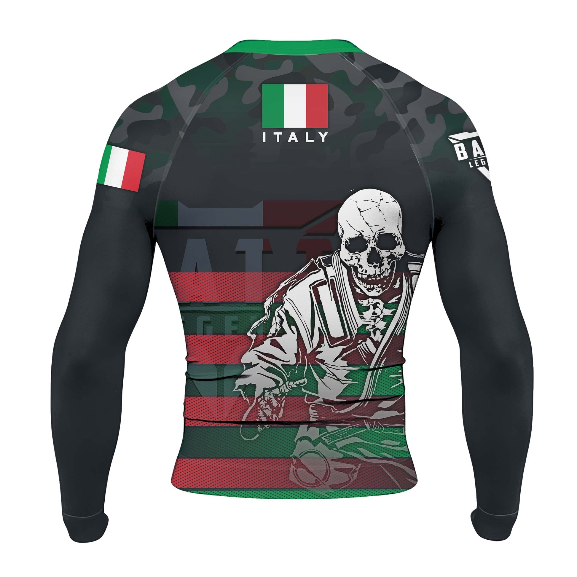 Italy Skull Fighter Rash Guard