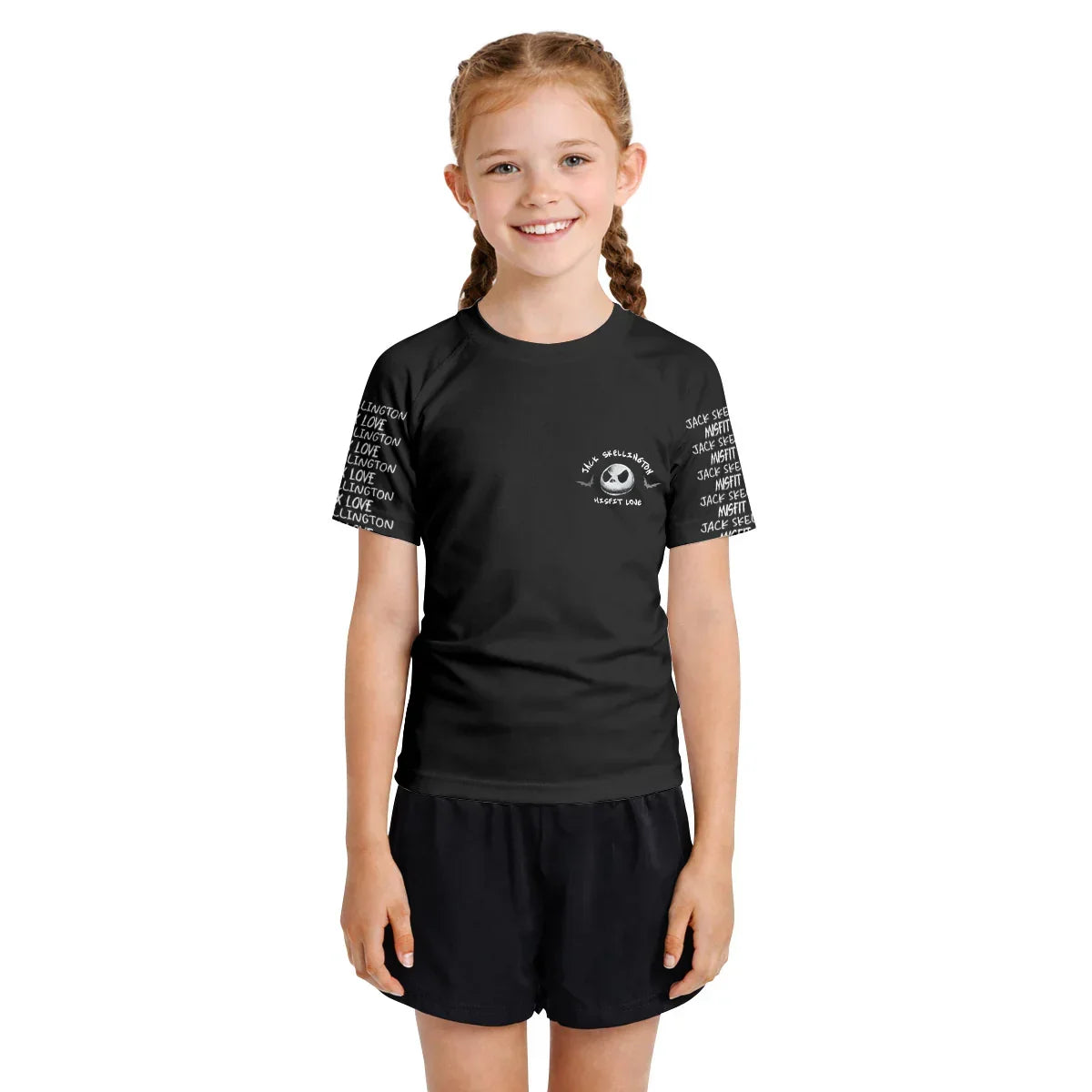 Jack Skelington Misfit Love Kids Rash Guard