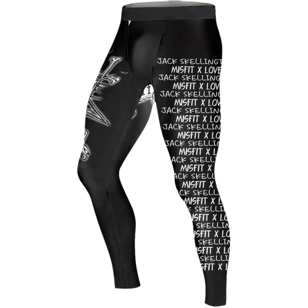 Jack Skelington Misfit Love Men's Compression Leggings