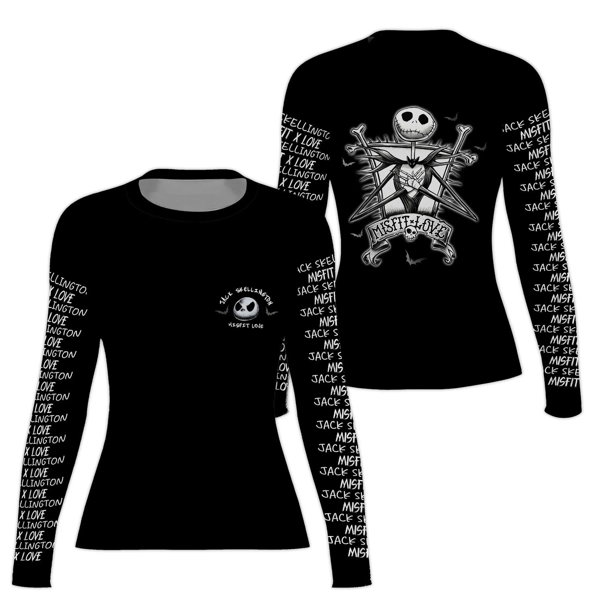 Jack Skelington Misfit Love Rash Guard