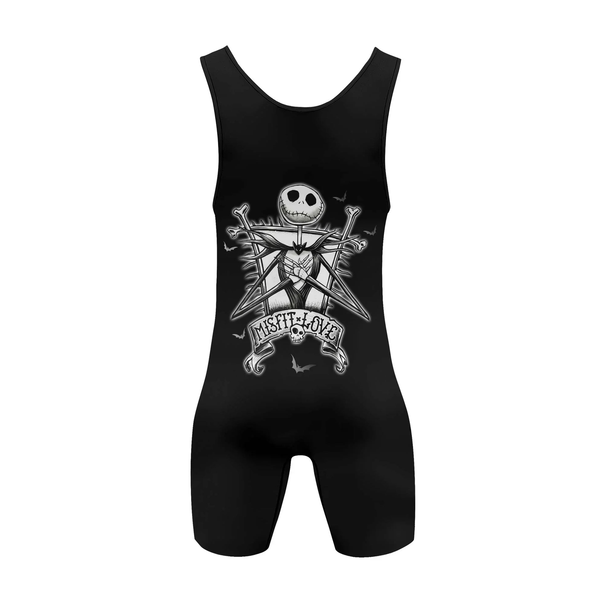 Jack Skelington Misfit Love Wrestling Singlet