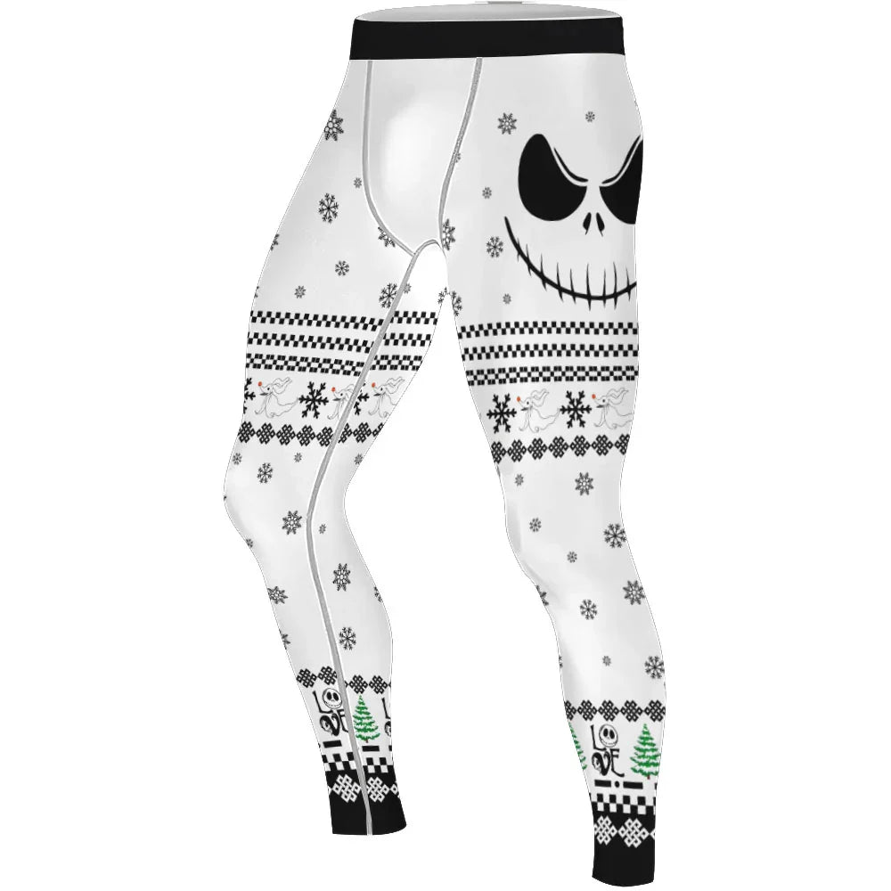 Jack Skellington Face Men's Compression Leggings