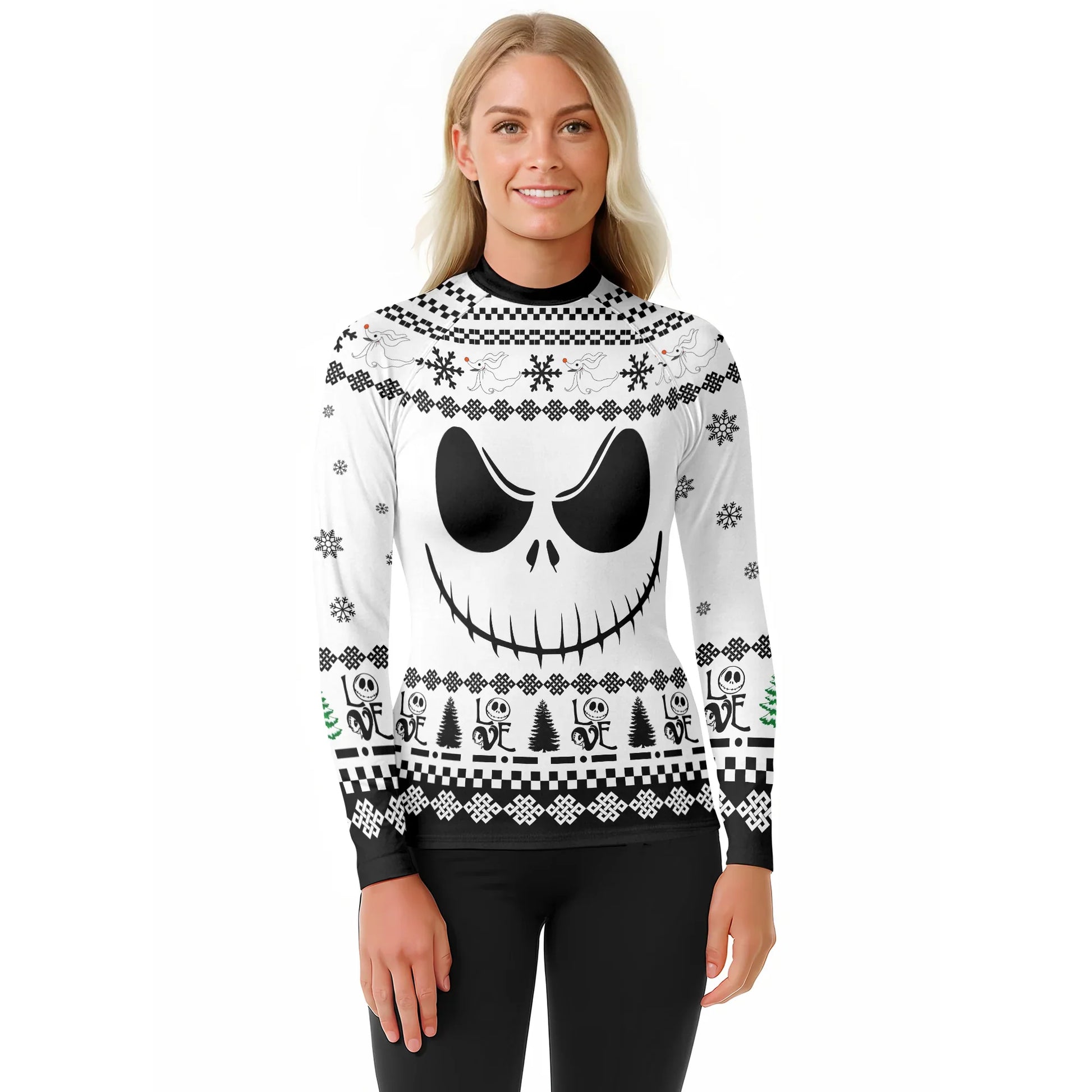 Jack Skellington Face Rash Guard