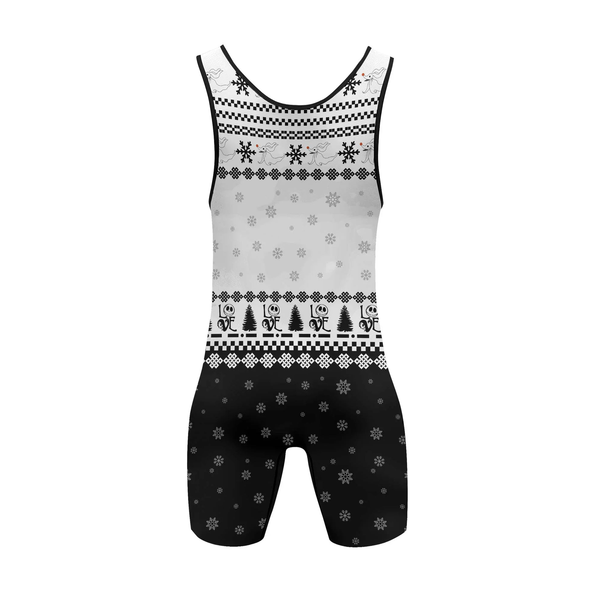 Jack Skellington Face Wrestling Singlet