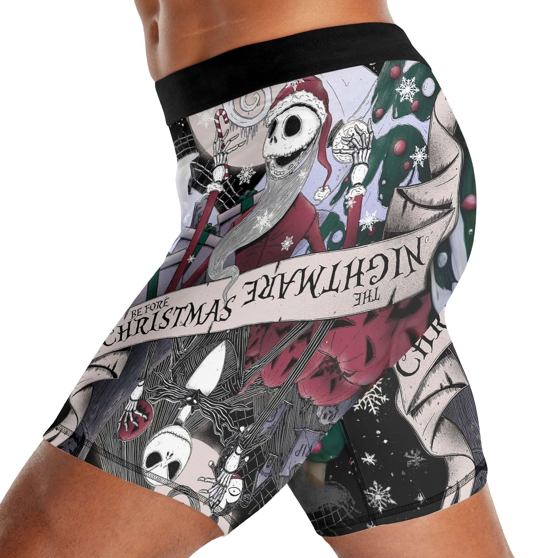 Jack Skellington Nightmare And Christmas Compression Shorts