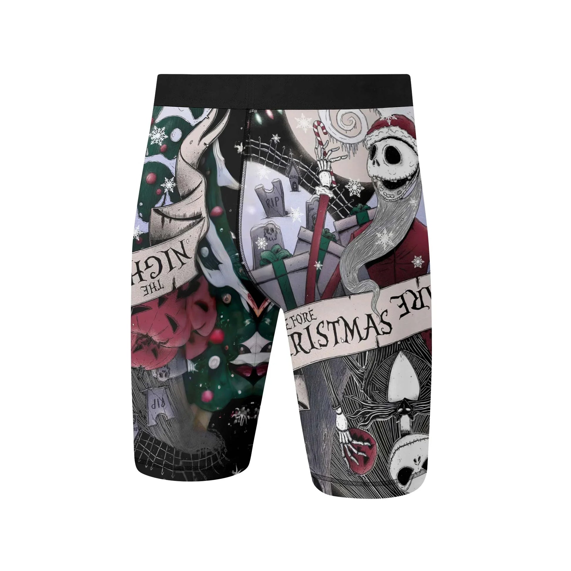 Jack Skellington Nightmare And Christmas Compression Shorts