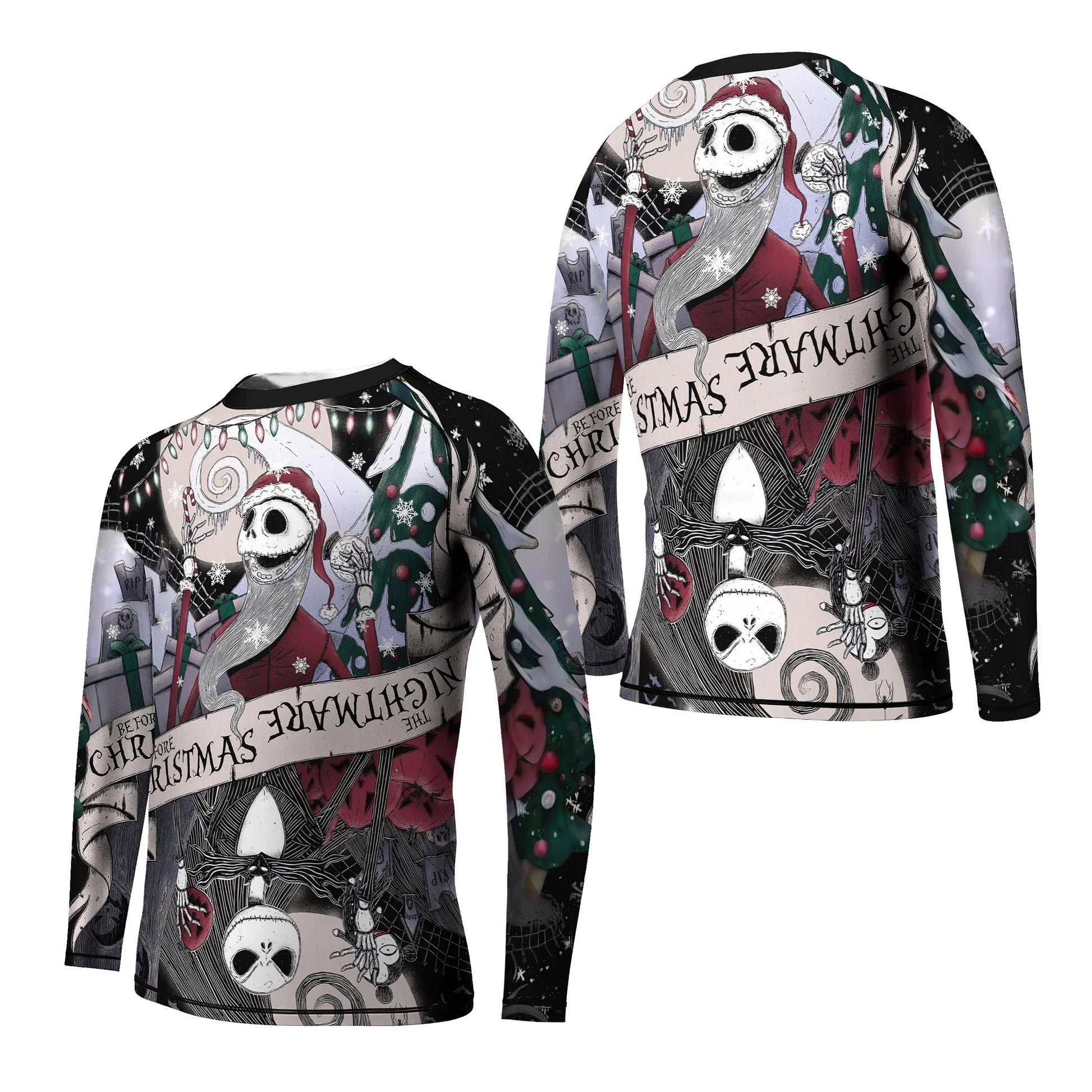 Jack Skellington Nightmare And Christmas Kids Rash Guard