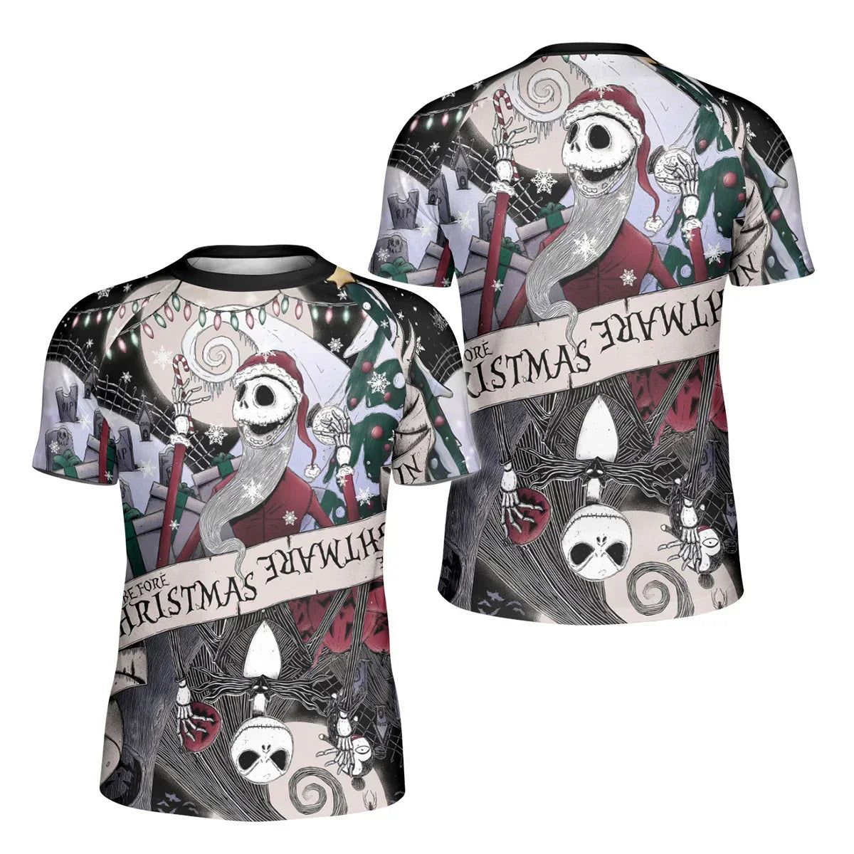 Jack Skellington Nightmare And Christmas Kids Rash Guard