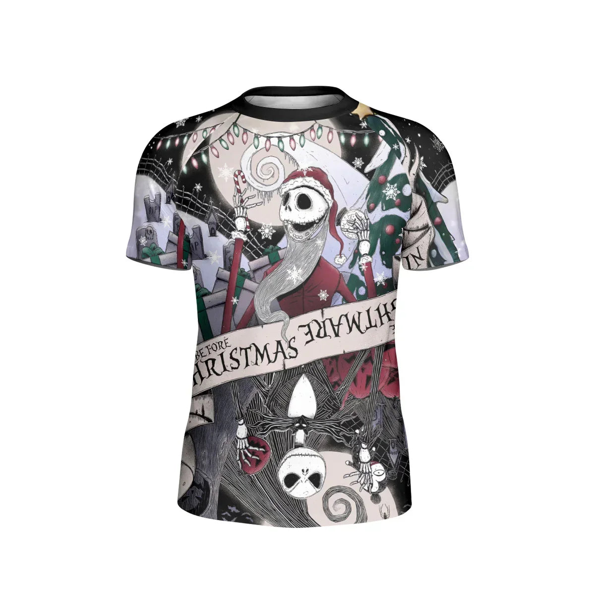 Jack Skellington Nightmare And Christmas Kids Rash Guard
