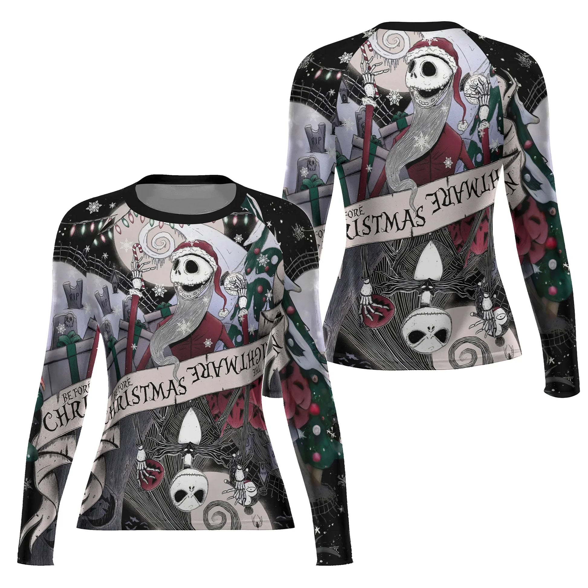 Jack Skellington Nightmare And Christmas Rash Guard