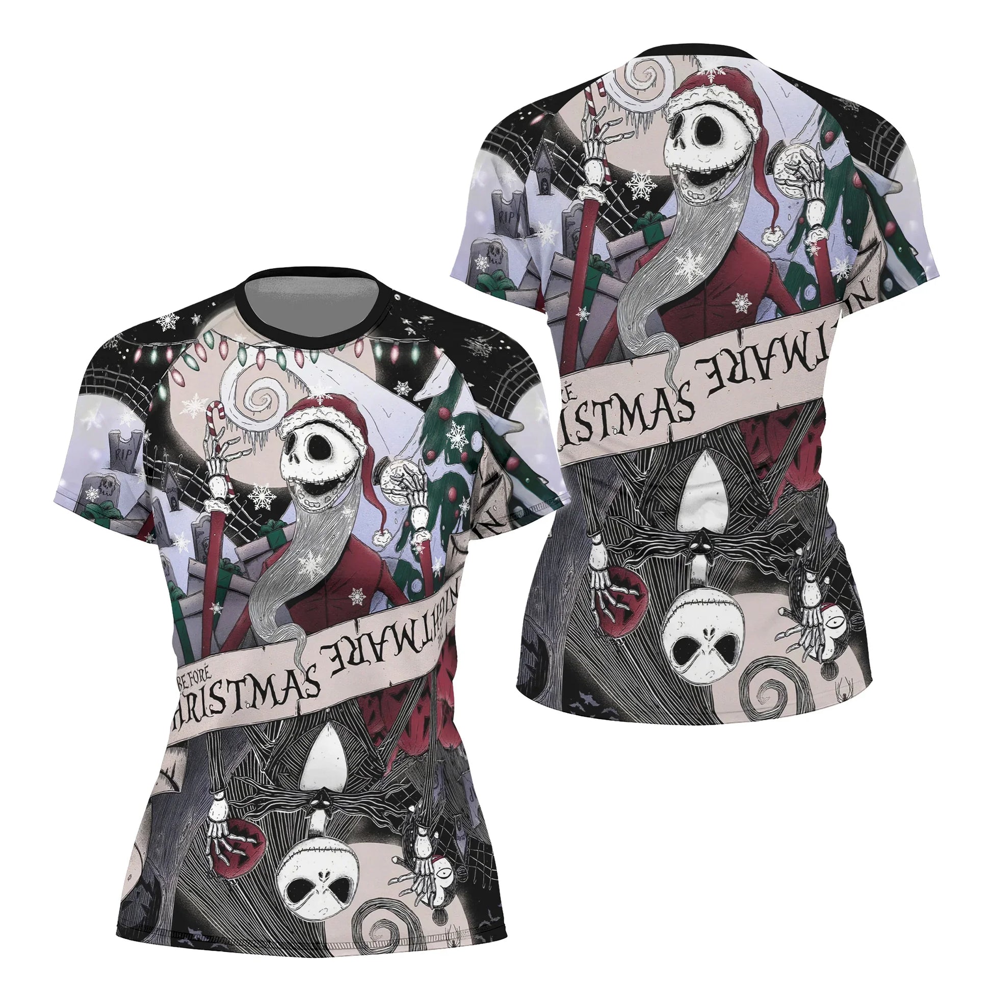 Jack Skellington Nightmare And Christmas Rash Guard
