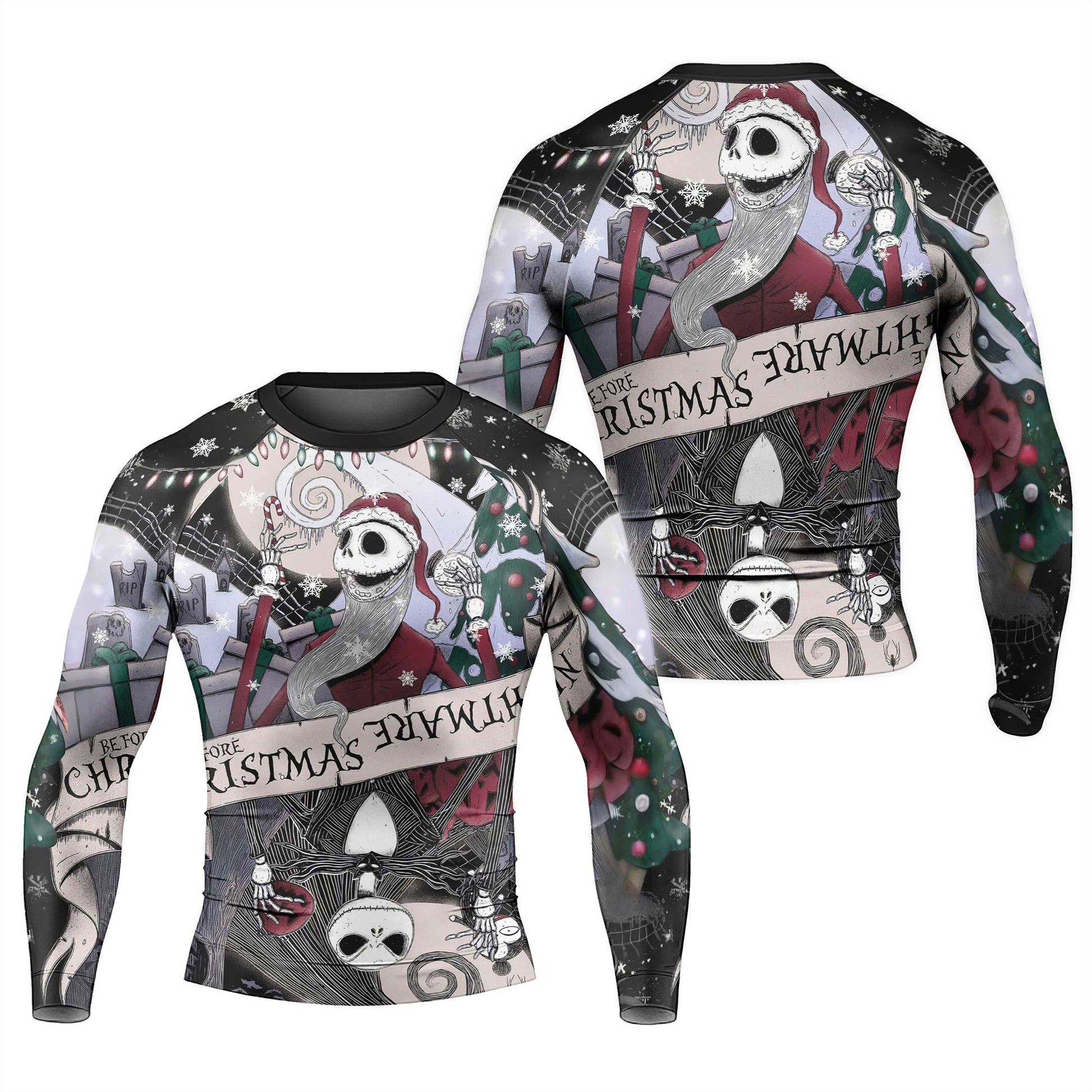Jack Skellington Nightmare And Christmas Rash Guard