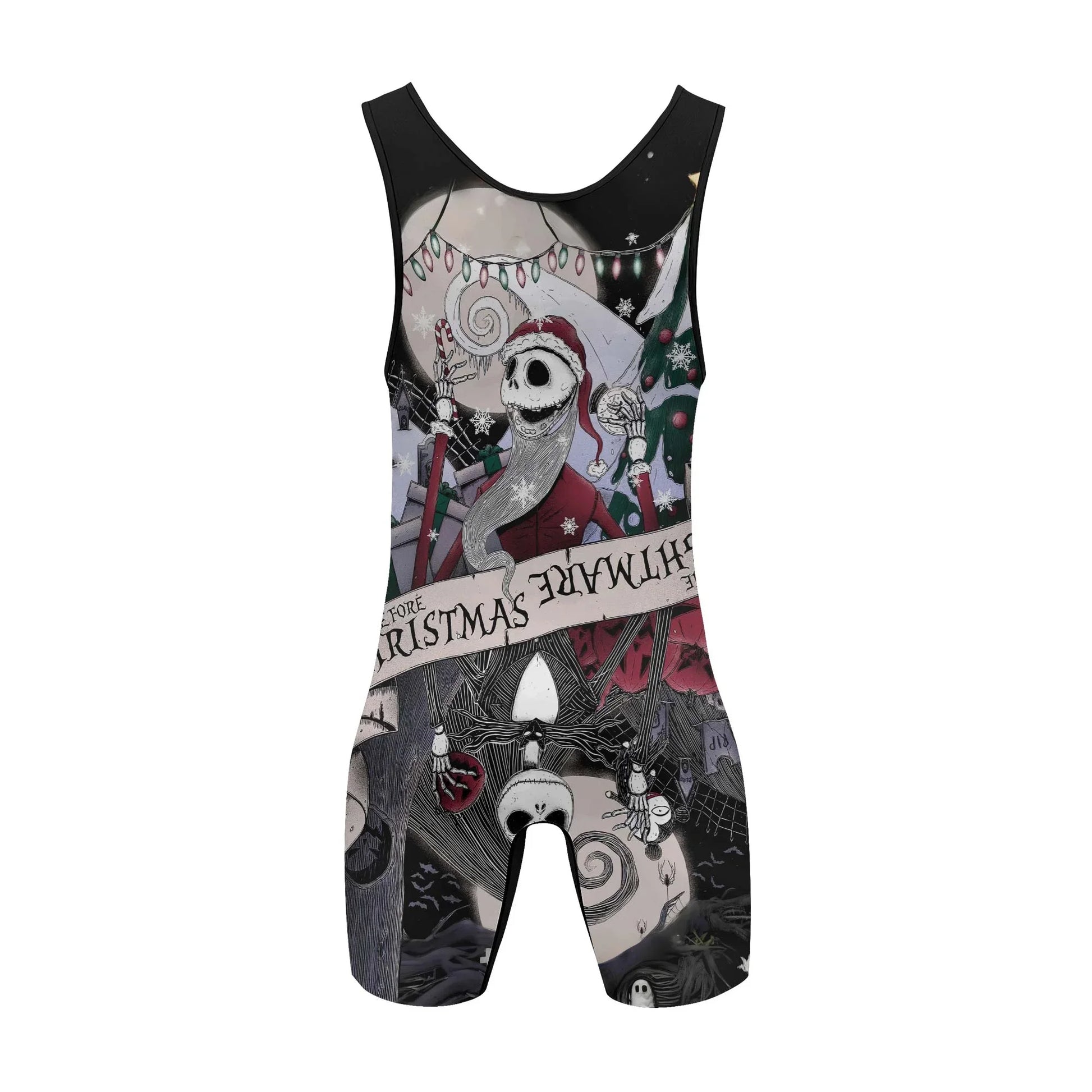 Jack Skellington Nightmare And Christmas Wrestling Singlet