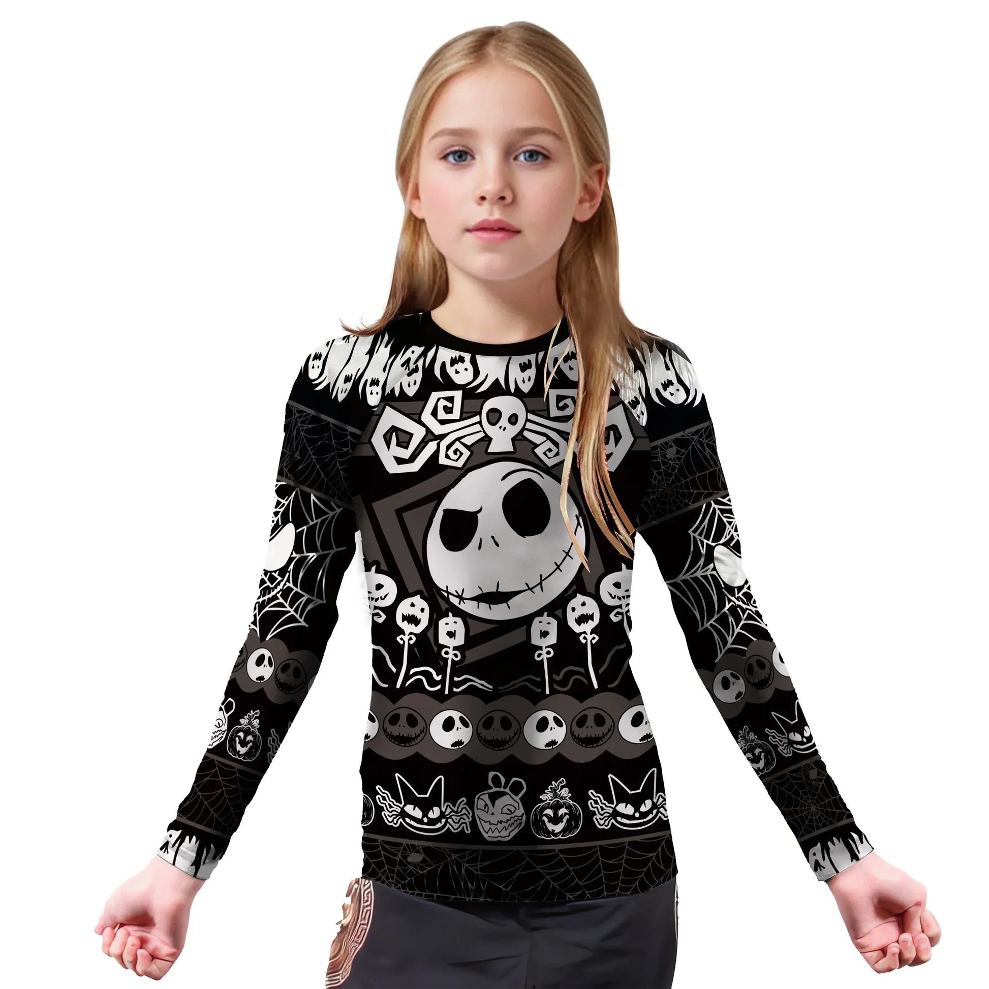 Jack Skellington Nightmare King Kids Rash Guard
