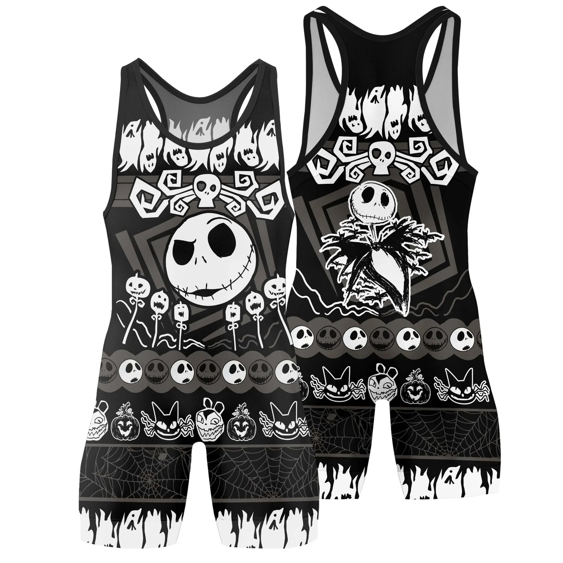 Jack Skellington Nightmare King Wrestling Singlet