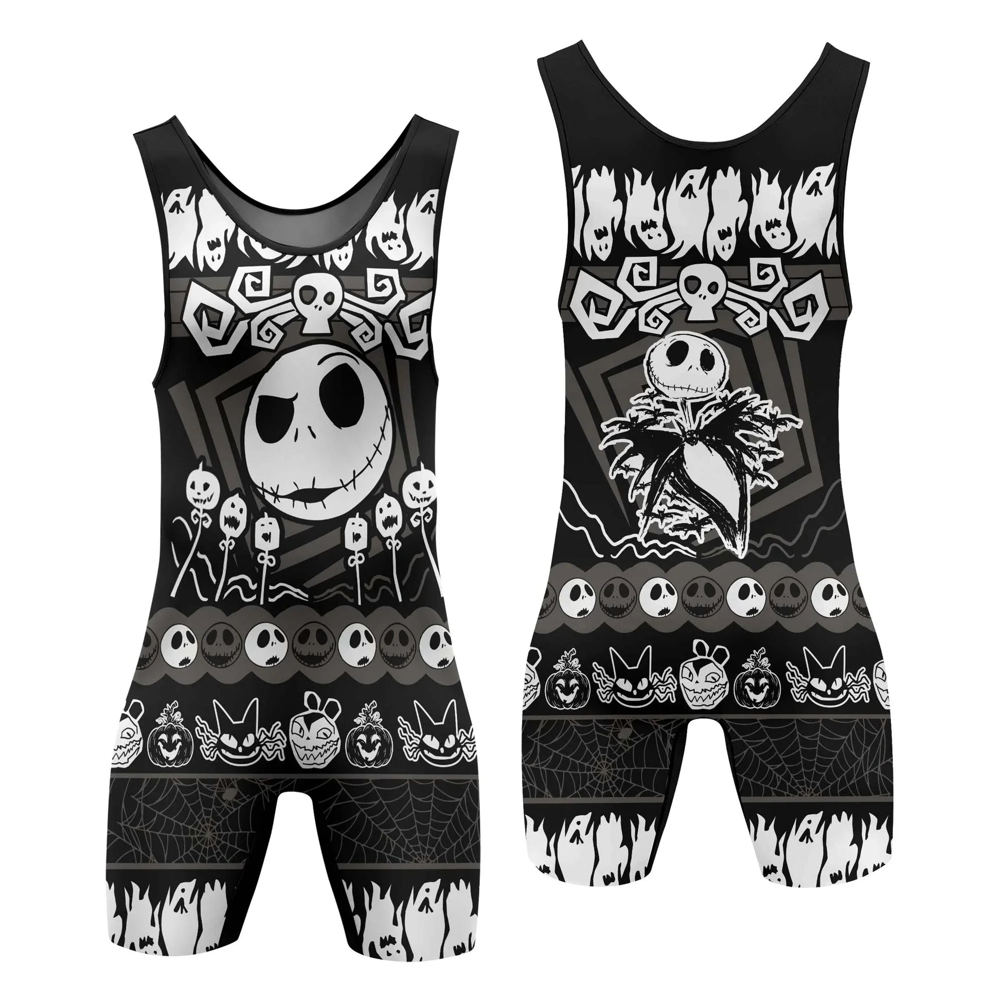 Jack Skellington Nightmare King Wrestling Singlet