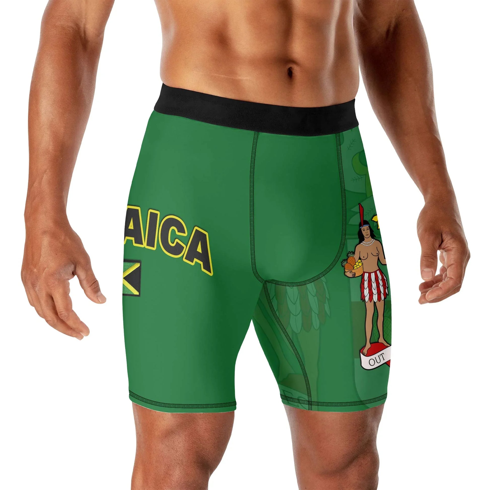 Jamaica Flag Compression Shorts