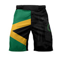 Jamaica Flag Diagonal Split Fight Shorts
