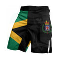 Jamaica Flag Diagonal Split Fight Shorts