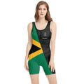 Personalized Jamaica Flag Diagonal Split Wrestling Singlet