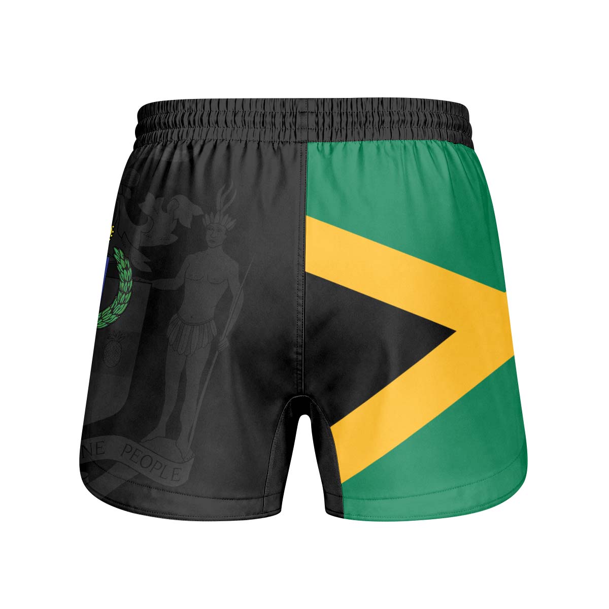 Jamaica Flag Diagonal Split Grappling Shorts