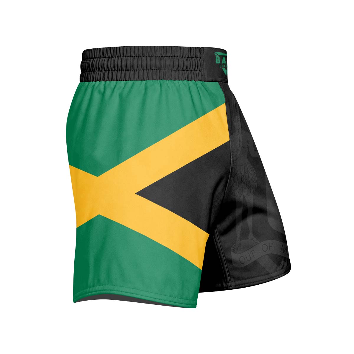 Jamaica Flag Diagonal Split Grappling Shorts