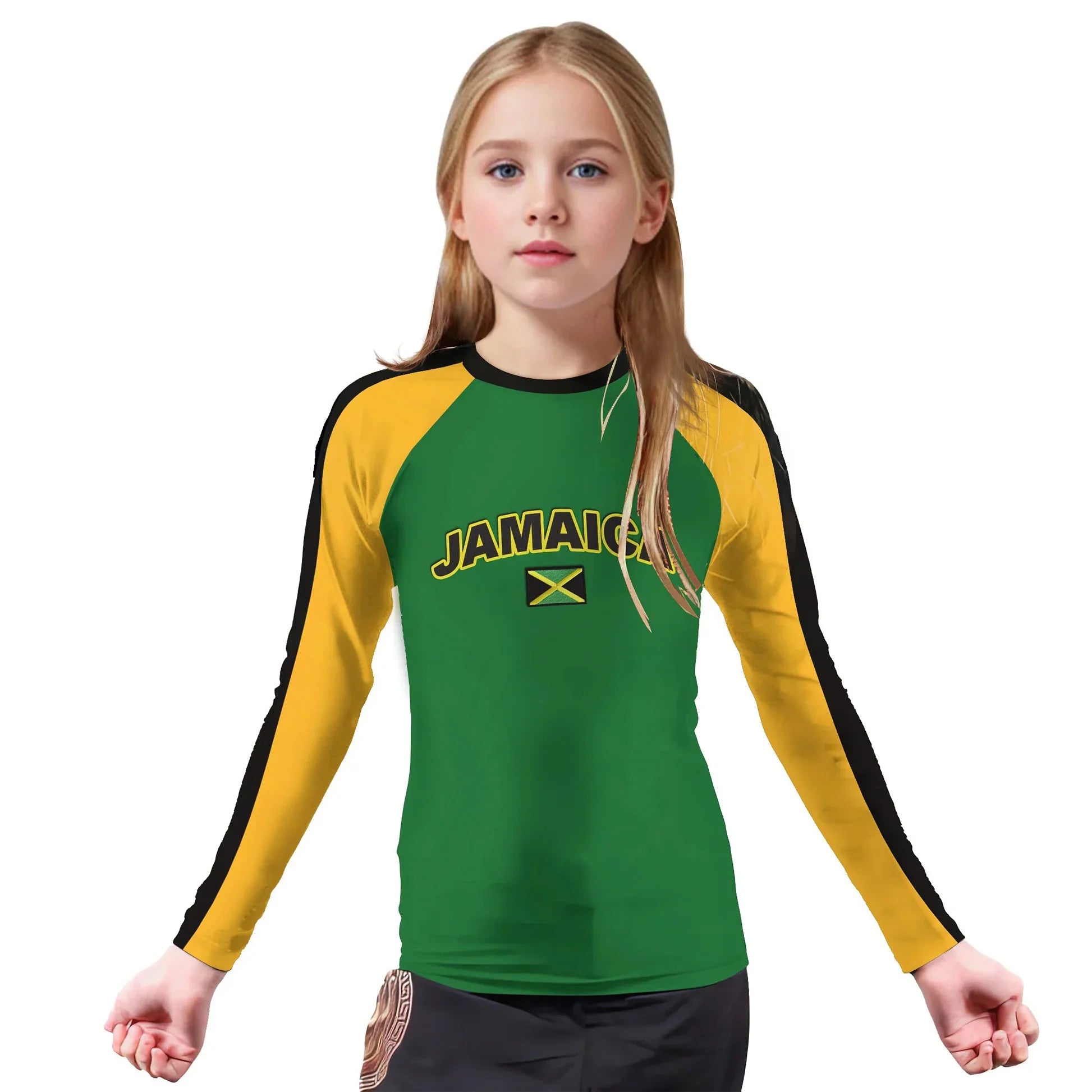 Jamaica Flag Kids Rash Guard