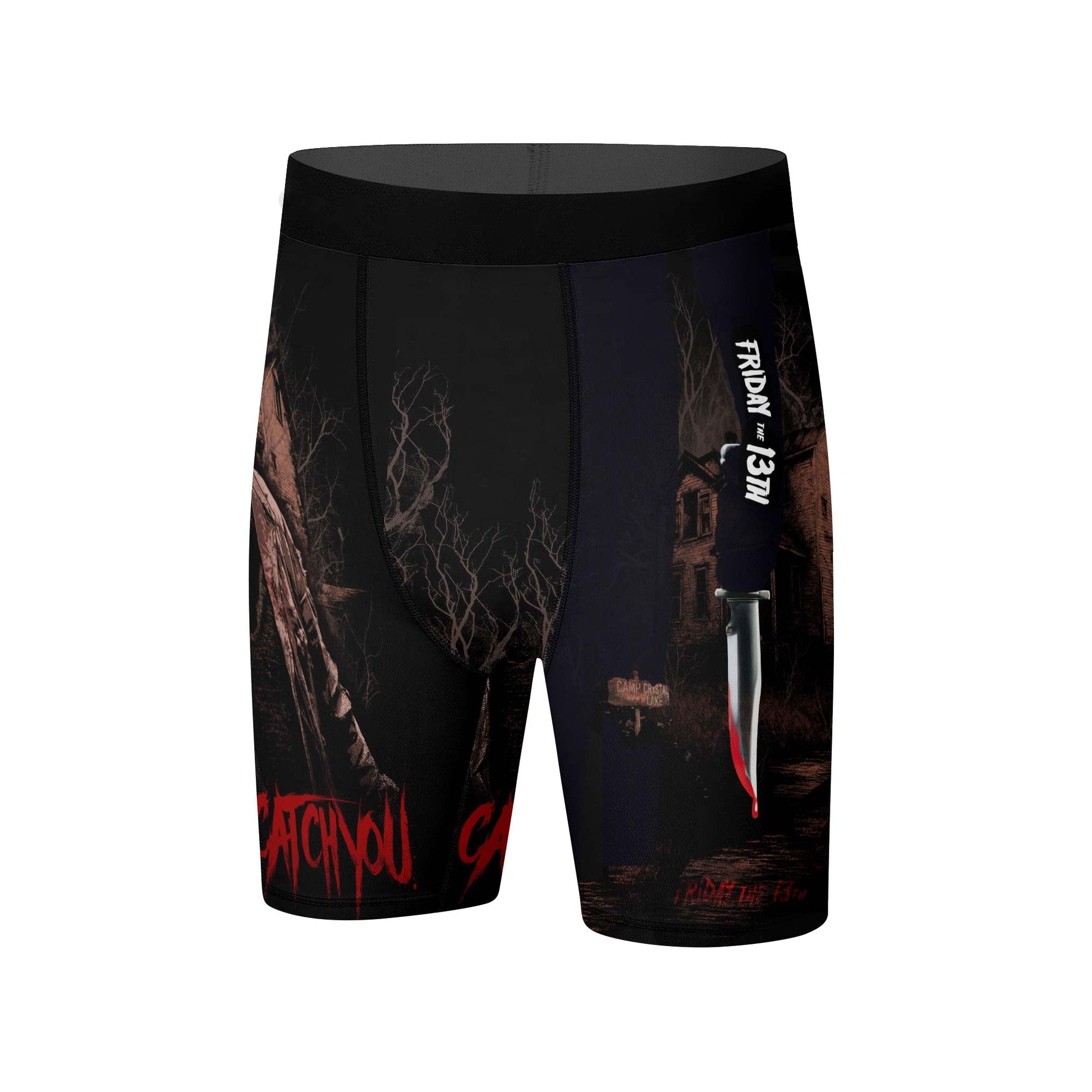 Jason Voorhees Hell Catch You Compression Shorts
