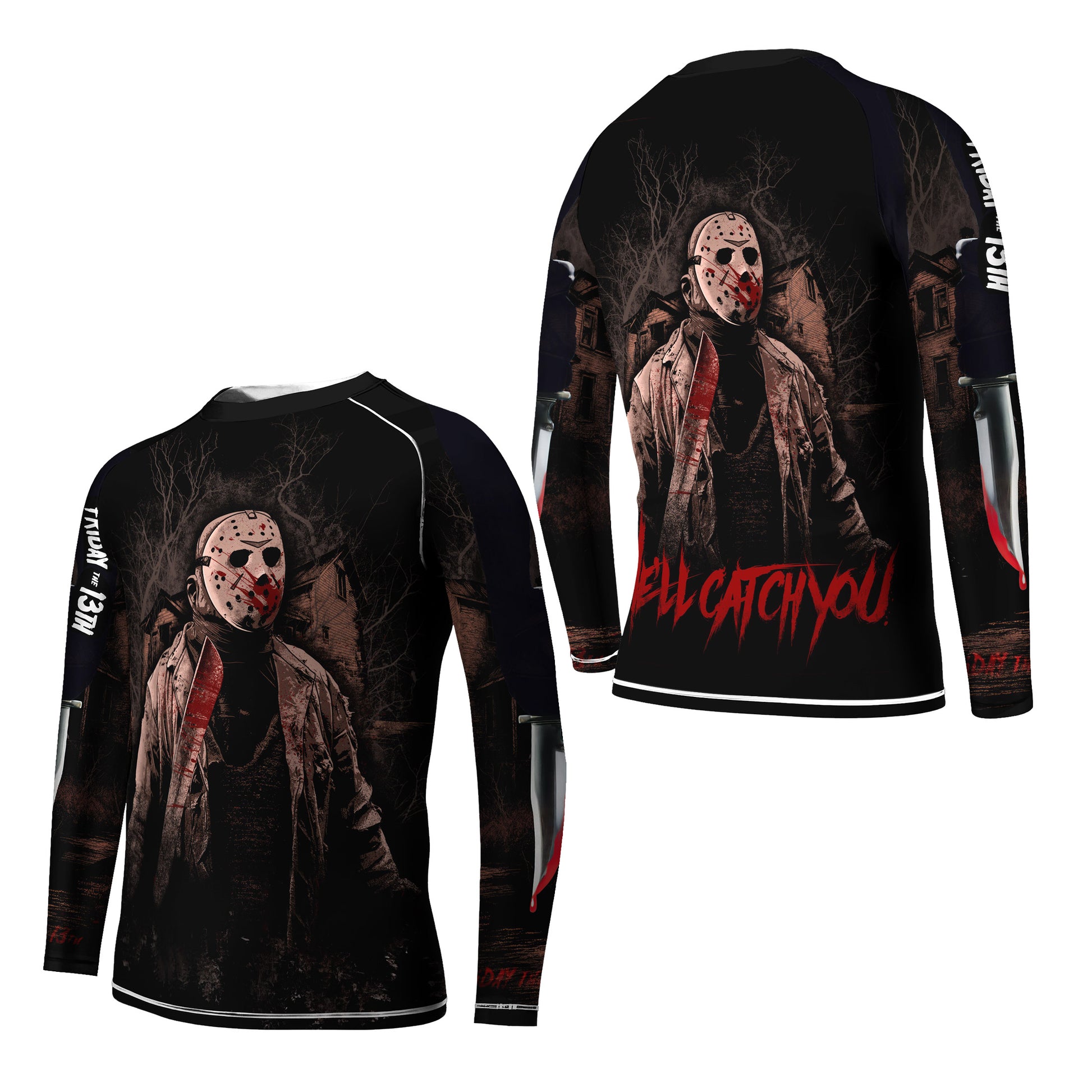 Jason Voorhees Hell Catch You Kids Rash Guard
