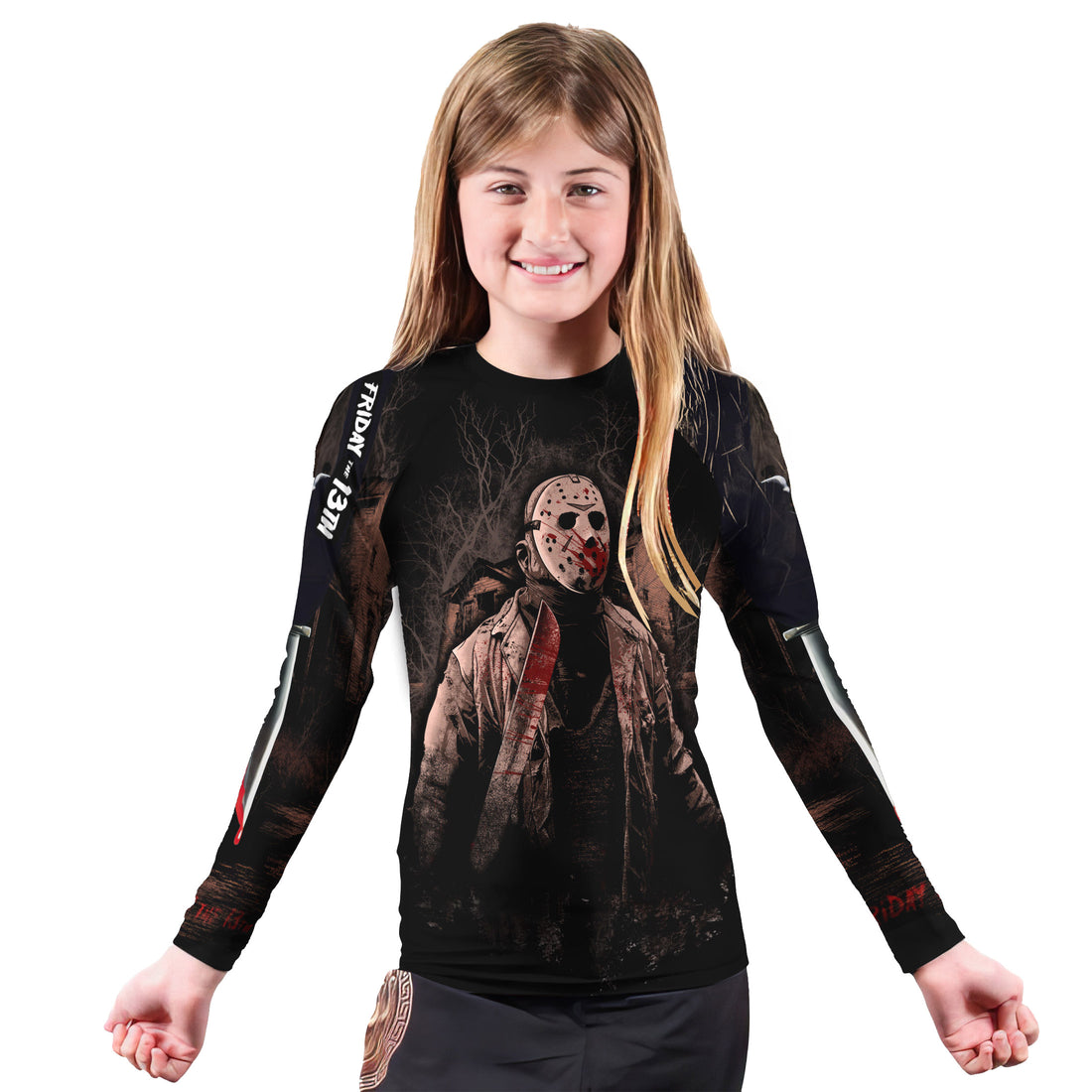 Jason Voorhees Hell Catch You Kids Rash Guard