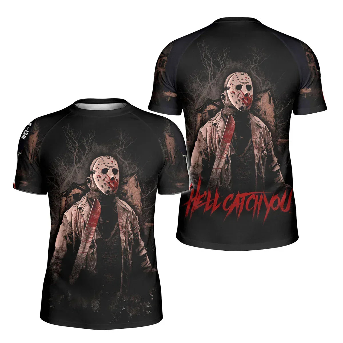 Jason Voorhees Hell Catch You Kids Rash Guard