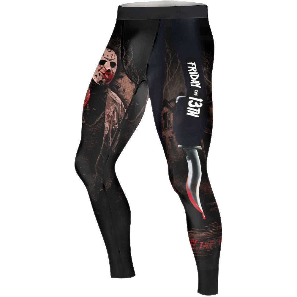 Jason Voorhees Hell Catch You Men's Compression Leggings