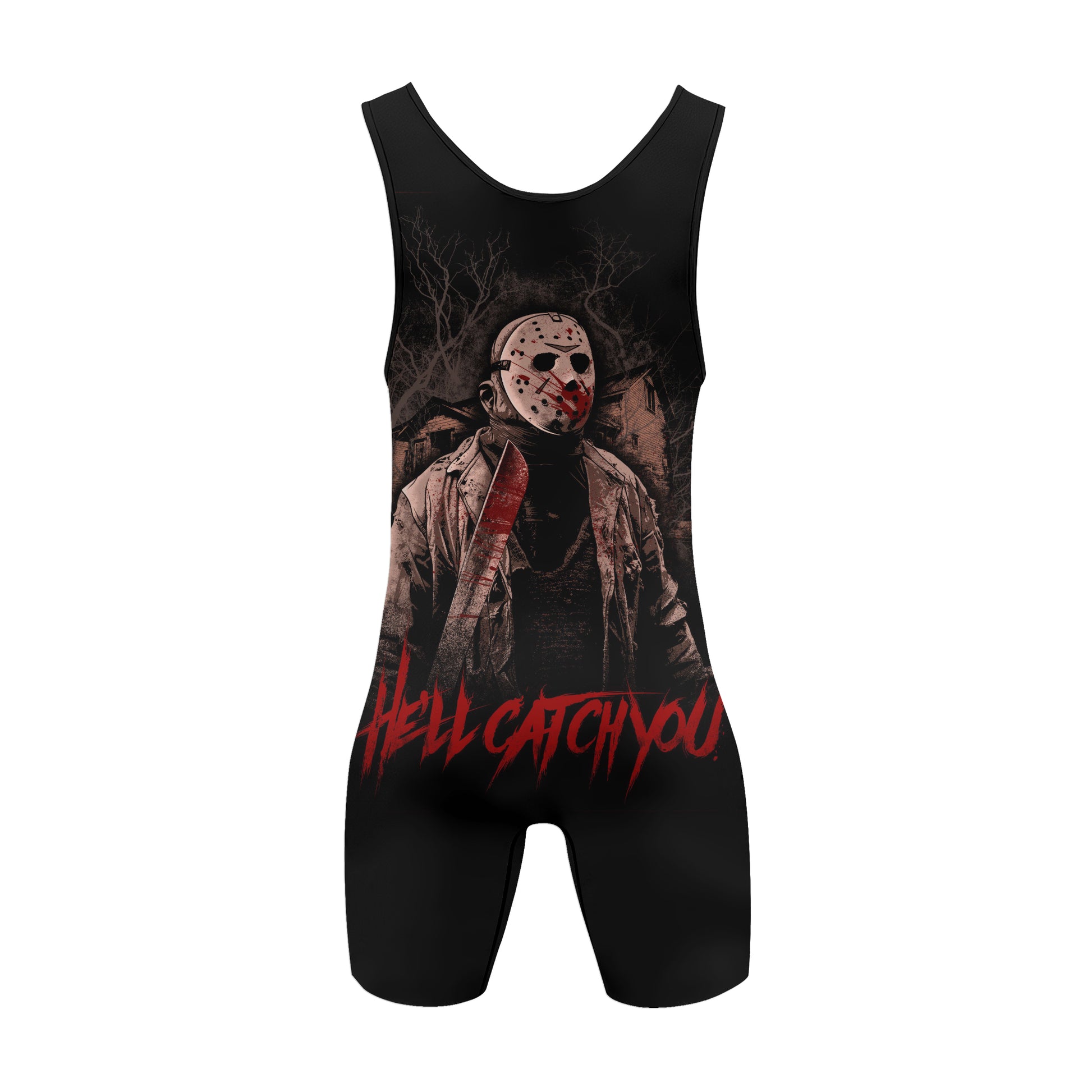Jason Voorhees Hell Catch You Wrestling Singlet