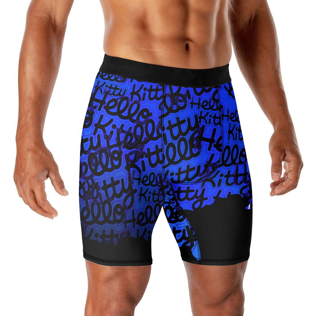 Jason Voorhees Kitty Blue Compression Shorts