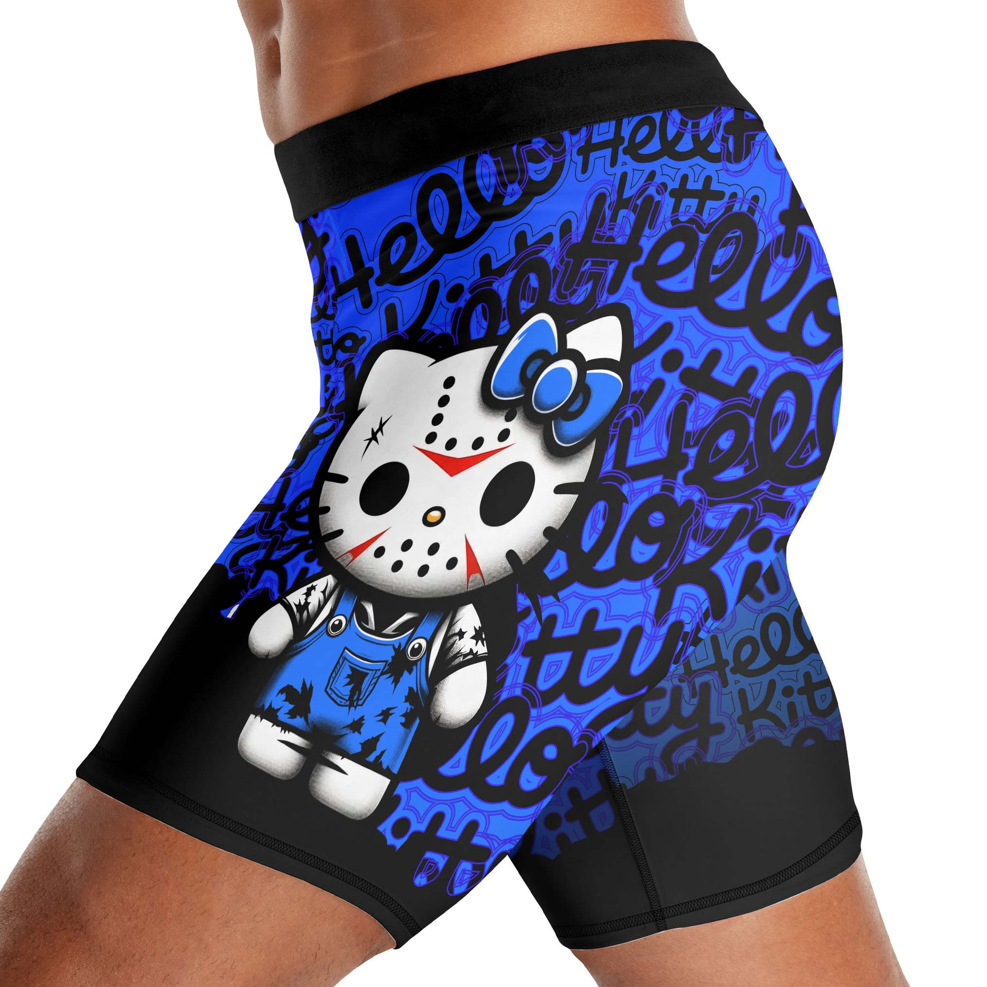 Jason Voorhees Kitty Blue Compression Shorts