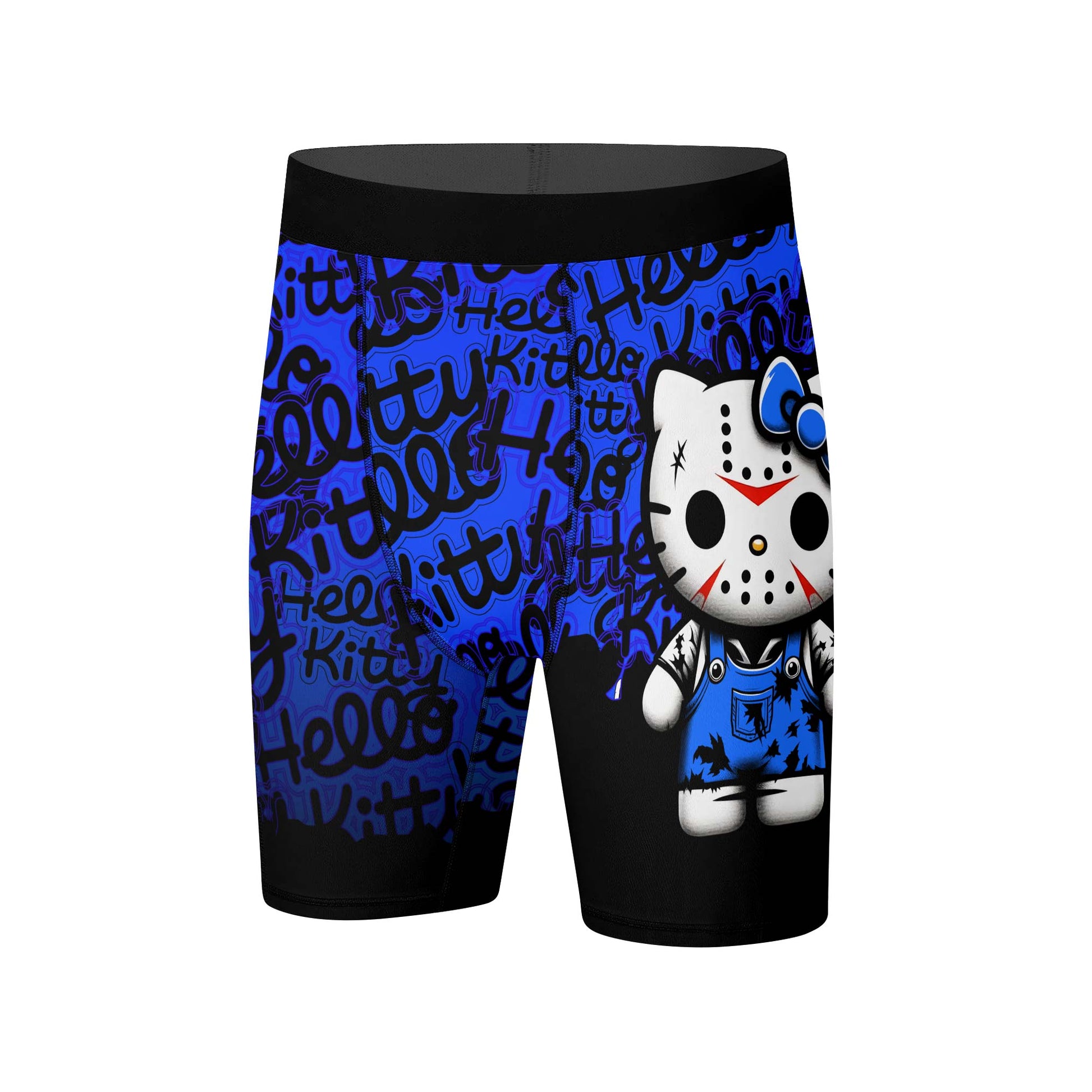 Jason Voorhees Kitty Blue Compression Shorts