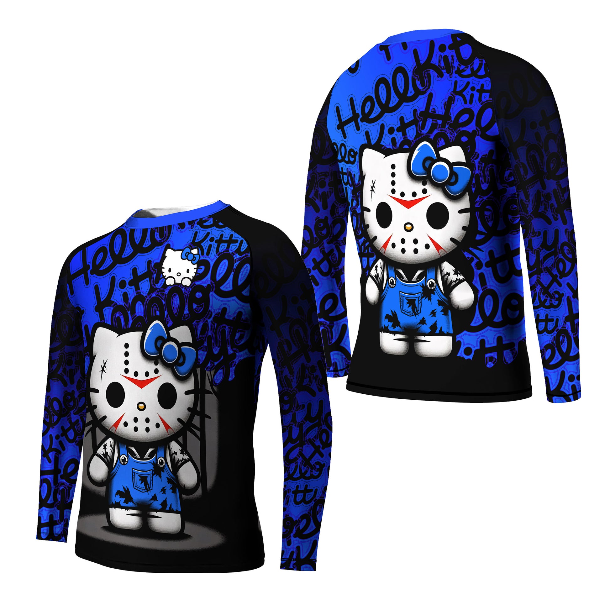 Jason Voorhees Kitty Blue Kids Rash Guard