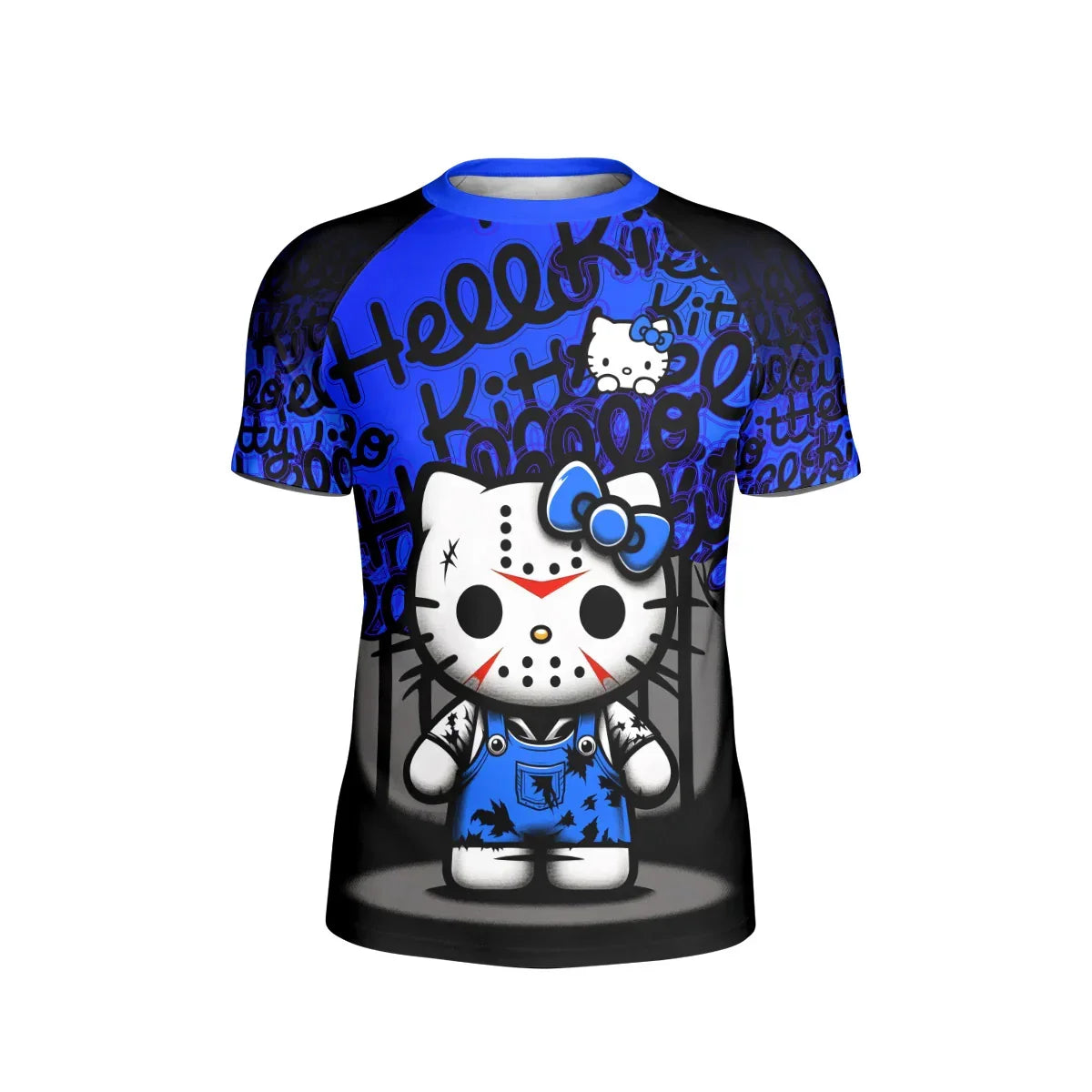 Jason Voorhees Kitty Blue Kids Rash Guard