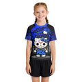 Jason Voorhees Kitty Blue Kids Rash Guard